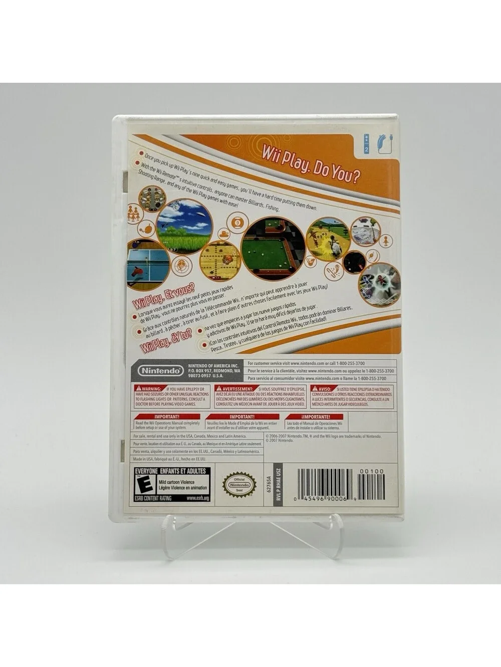 Wii Play (Nintendo Wii, 2007) Game Disc - OEM Case - Cover Art - No Manual - UEC